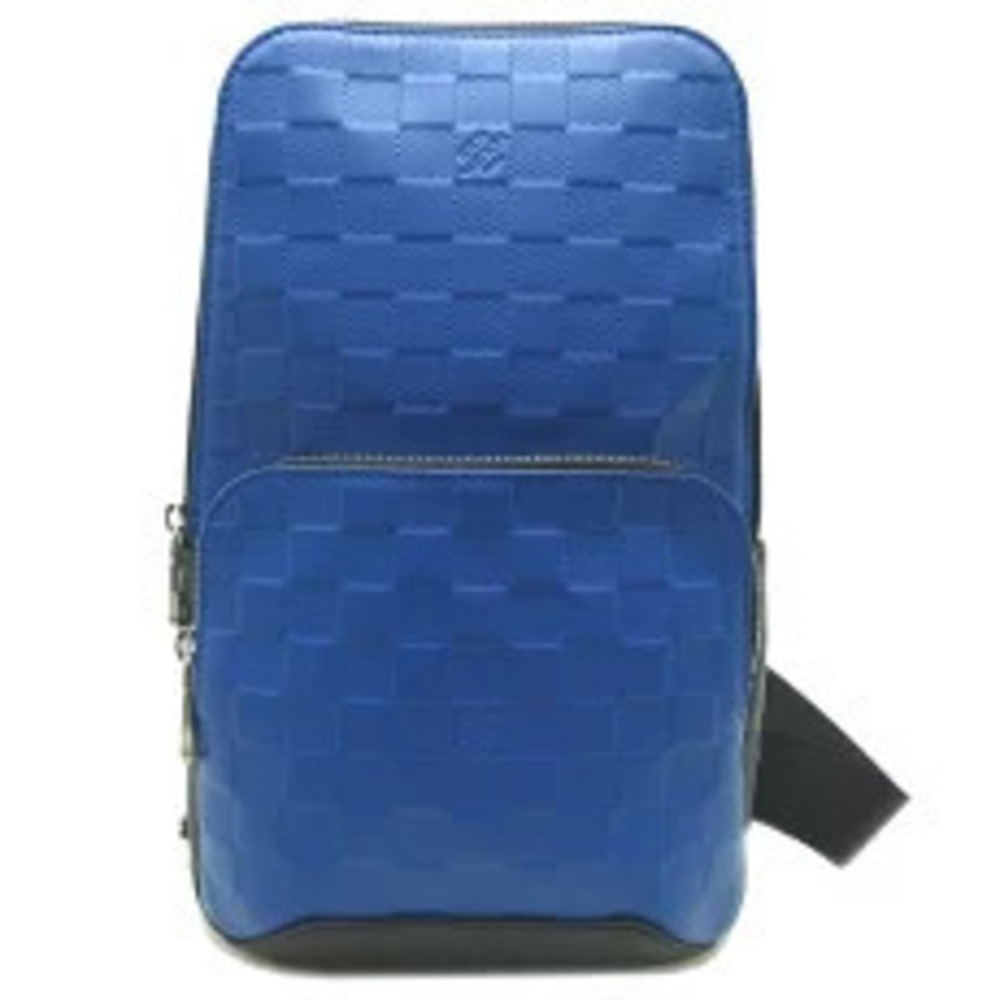 Louis Vuitton Avenue Sling Bag Handbag Damier Infini Neon Blue Black